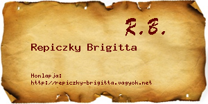 Repiczky Brigitta névjegykártya